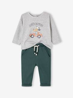 -Ensemble T-shirt + pantalon molleton bébé personnalisable