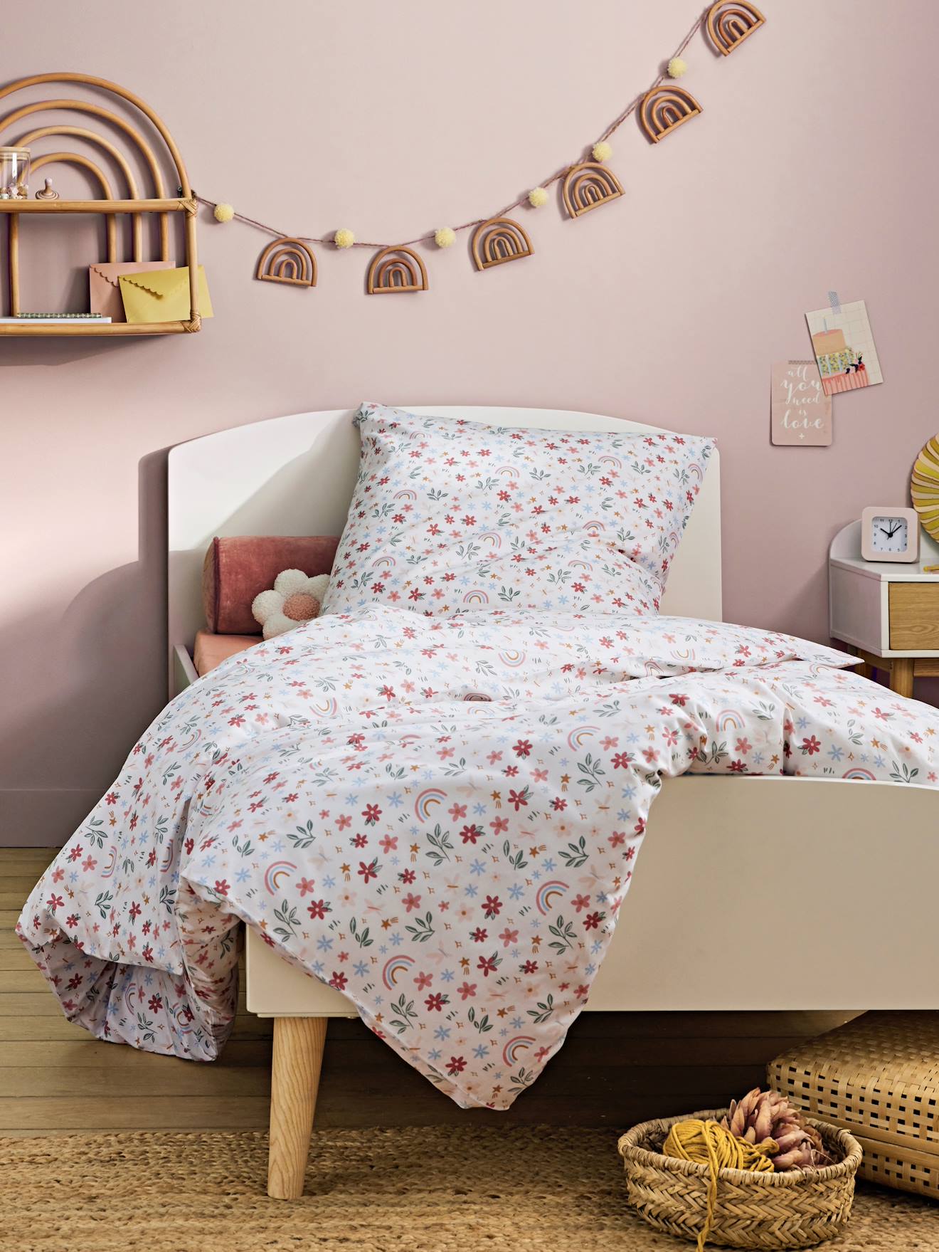 Housse De Couette Couleur Arc - En - Ciel 220X240 Cm Ensemble De
