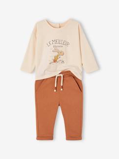 -Ensemble T-shirt + pantalon molleton bébé personnalisable