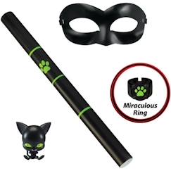 Jouet-BANDAI - Miraculous Set de transformation - Chat Noir - Accessoire Magique - Bijou Magique - Kwami