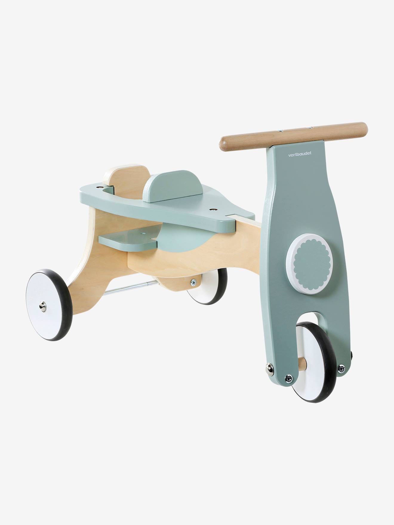 Porteur + siège poupon en bois FSC® vert