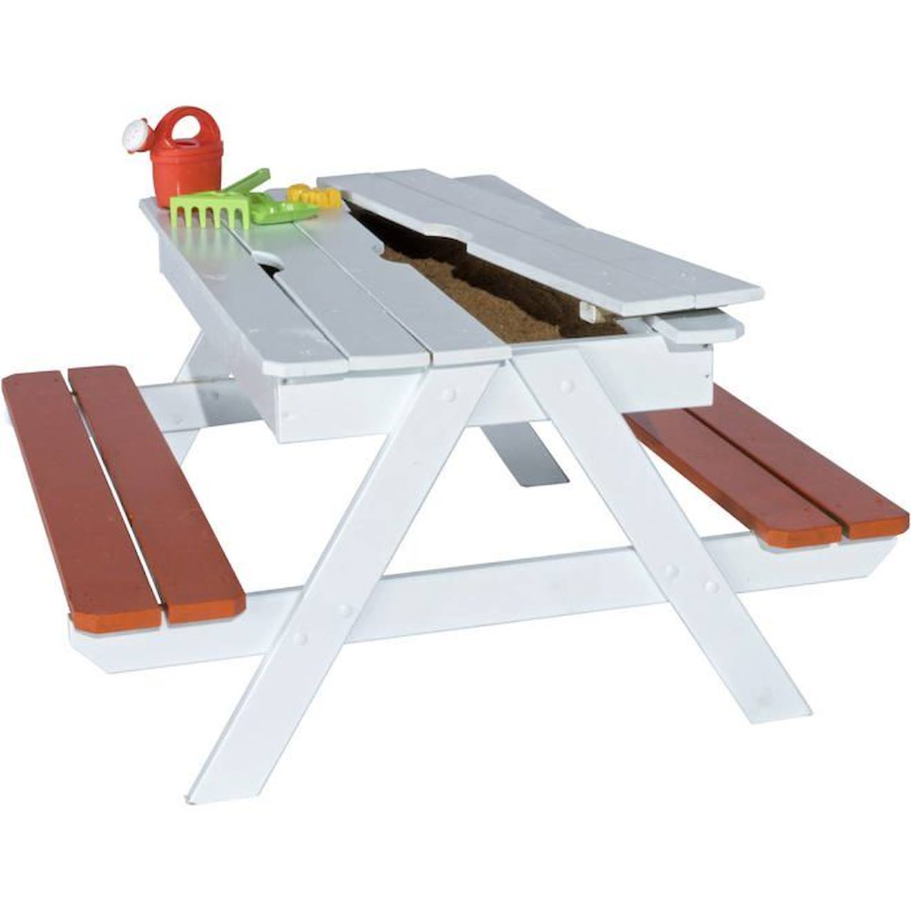 Trigano - Table Picsand Enfant Avec Bac À Sable Intégré Beige