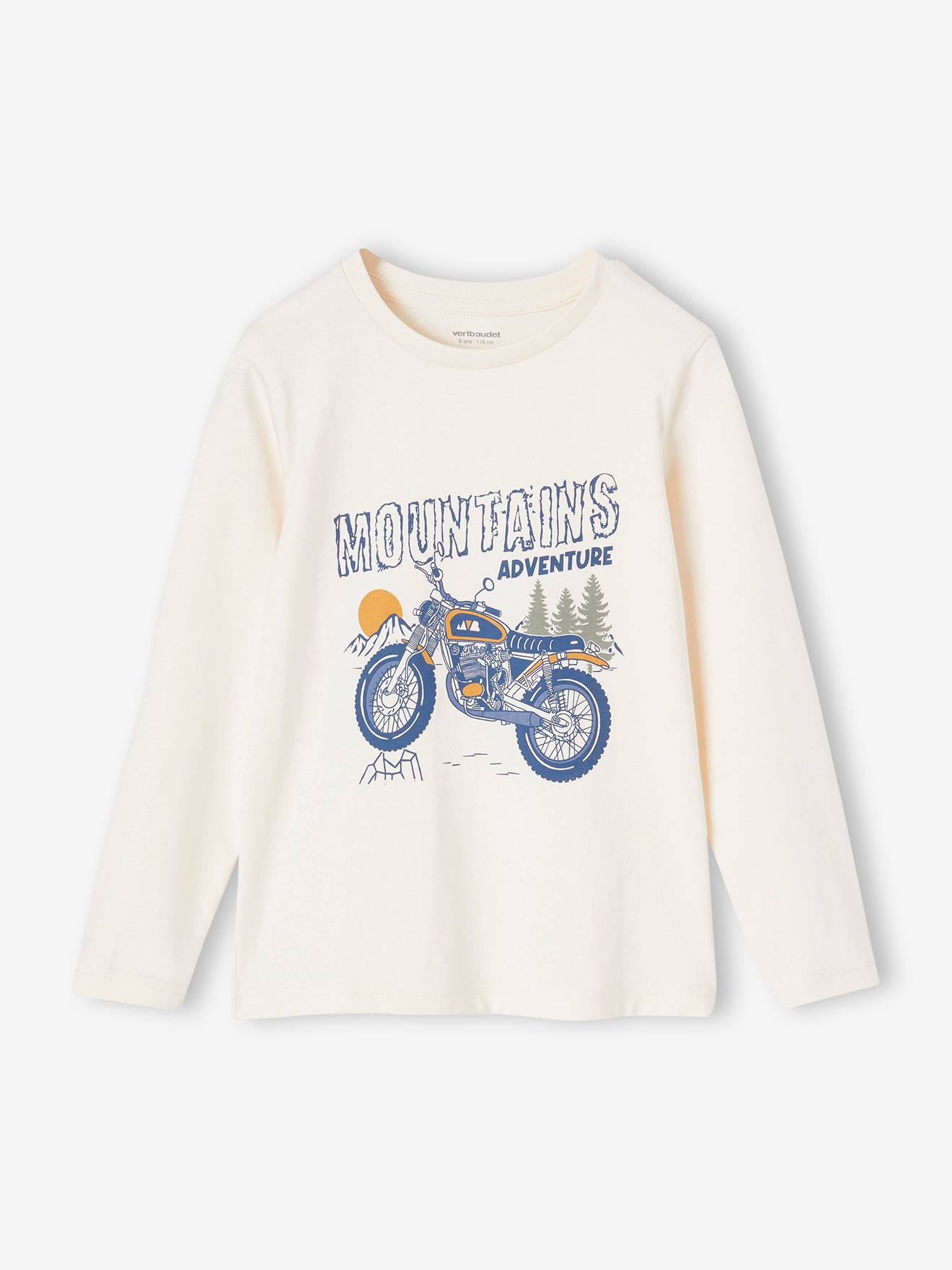 T-shirt motif ludique garçon écru