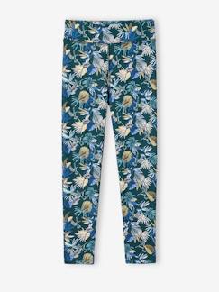 -Legging sport matière technique fille motifs fleurs exotiques