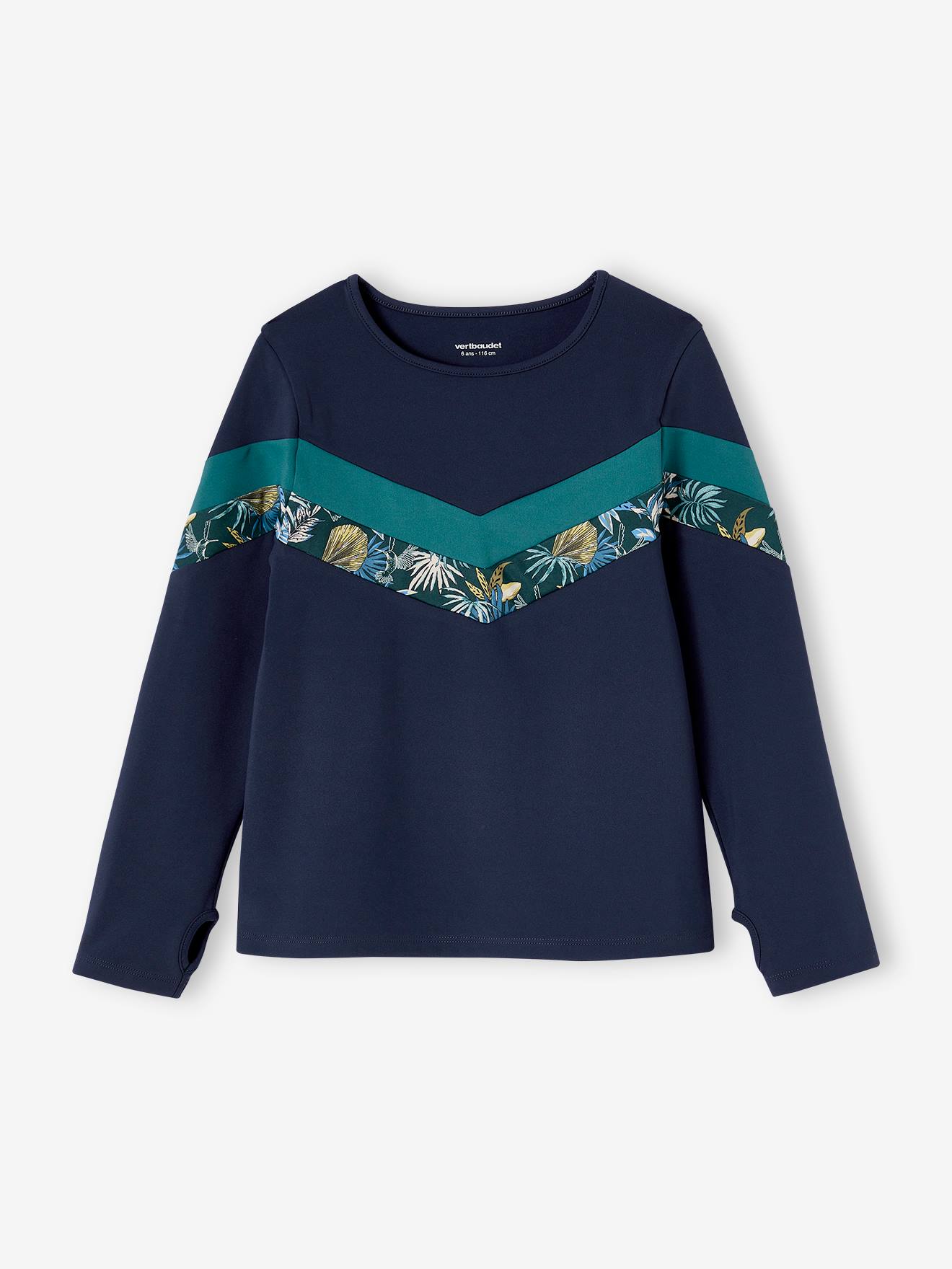 TS sport matière technique fille marine
