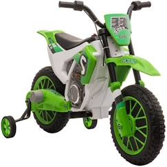 Jouet-Moto Cross électrique pour Enfant HOMCOM - 3 à 5 Ans - 12 V - Effets lumineux et sonores - Vert