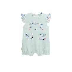 Barboteuse bébé en gaze de coton azur Dahlia  - vertbaudet enfant