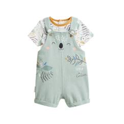 Ensemble salopette bébé en chambray et t-shirt Garden Party  - vertbaudet enfant