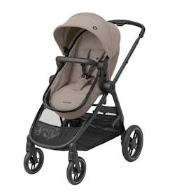 Puériculture-MAXI-COSI Poussette 2 en 1 Zelia 3 Luxe, nacelle intégrée, 4 roues, Truffle