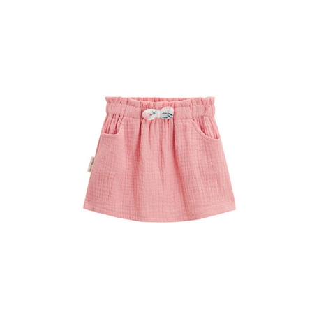 Fille-Jupe enfant rose en gaze de coton Caraïbes