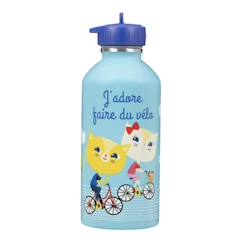 -Gourde Inox Enfant - J'adore Faire Du Vélo - Draeger Paris