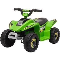 Jouet-Quad électrique enfant - voiture électrique enfant - marche AV, AR - 6 V, V. max. 4,6 Km/h - vert 72x40x45cm Vert