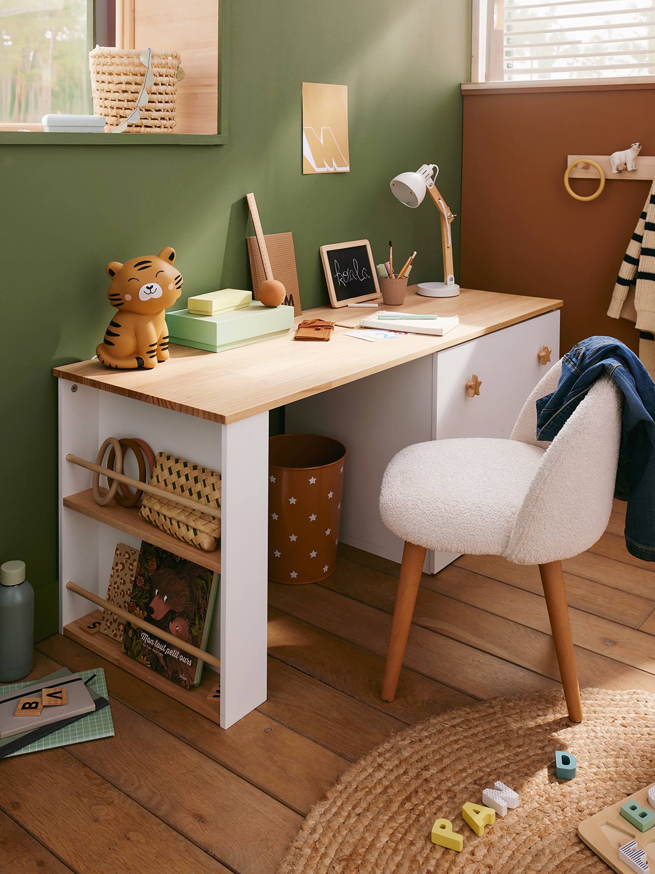 Bureau maternelle LIGNE GRANDE OURSE blanc