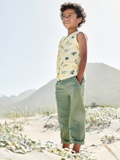 Pantalon garçon coton/lin léger  - vertbaudet enfant