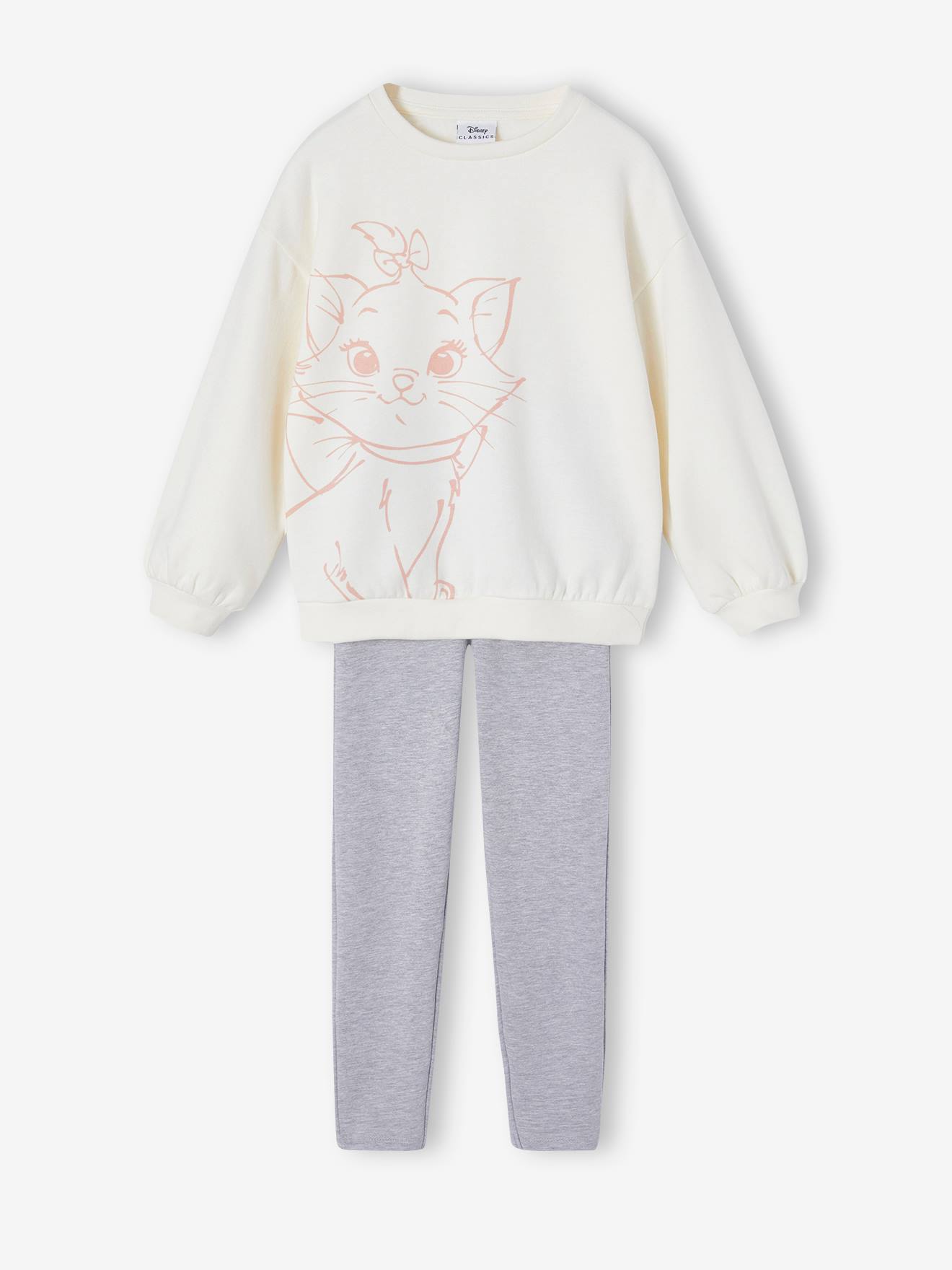 Ensemble sweat + legging Disney® Marie Les Aristochats fille écru