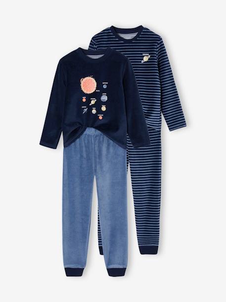 Garçon-Pyjama, surpyjama-Lot de 2 pyjamas "Espace" en velours garçon