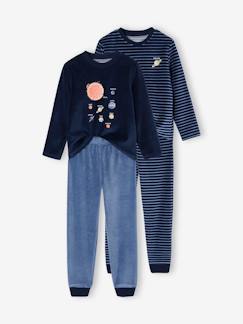 -Lot de 2 pyjamas  garçon velours Espace