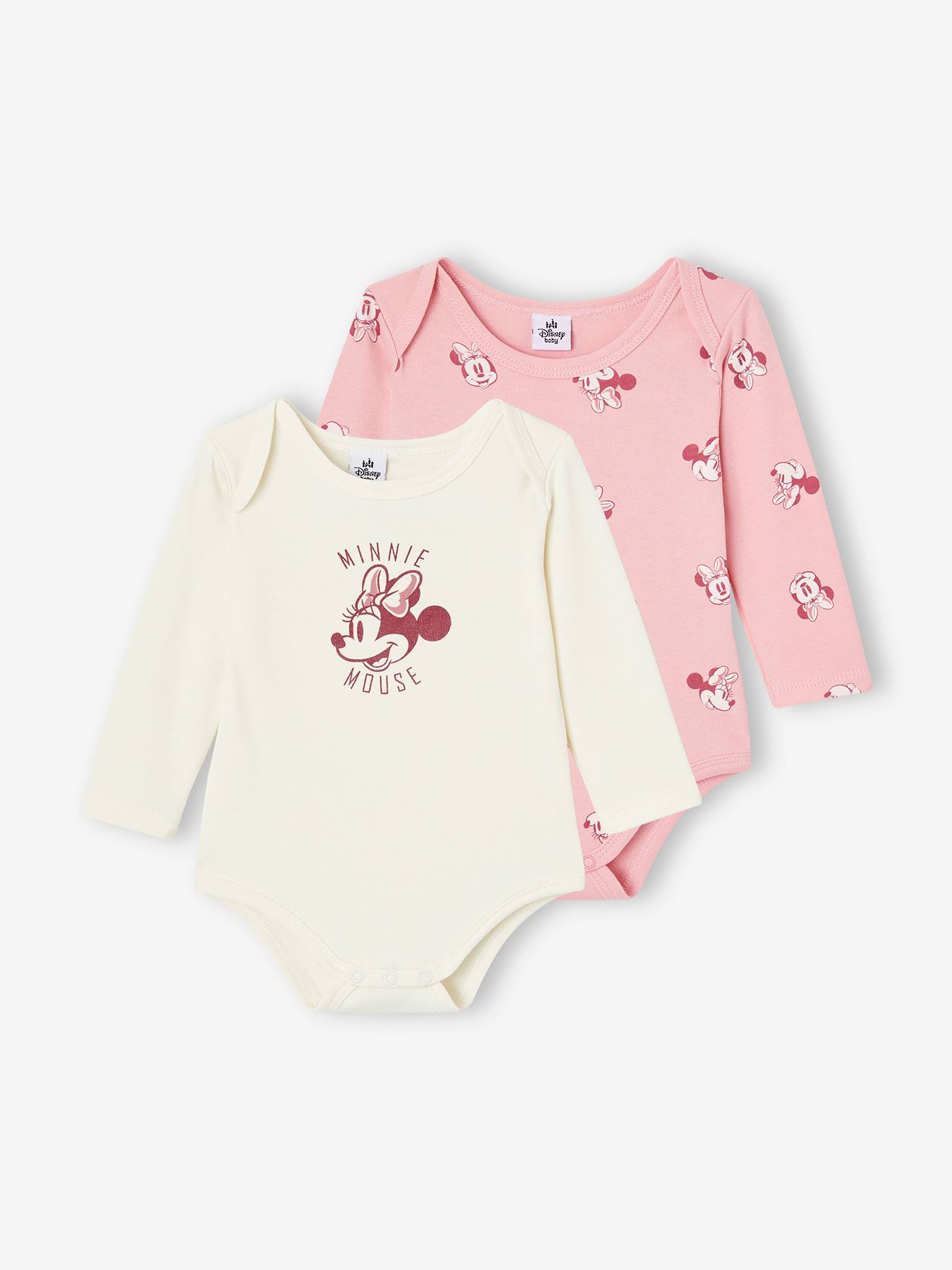 Lot de 2 bodies bébé Disney® Minnie rose
