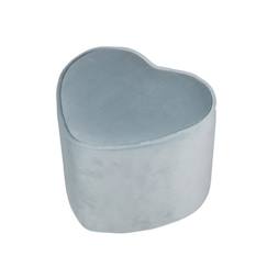 Puériculture-ROBA Pouf Enfant "Lil Sofa" Confortable en Velours - Forme Coeur - Bleu clair