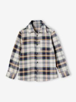 -Chemise à carreaux en flanelle garçon