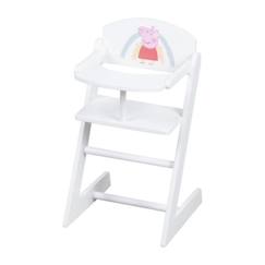 Jouet-Chaise Haute en Bois Peppa Pig - Roba - Motif Truie - Blanc - Rose