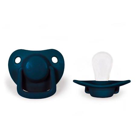 Filibabba - Filibabba - Lot De 2 Sucettes Anatomique En Silicone - 0-6m - Bleu Foncé Bleu