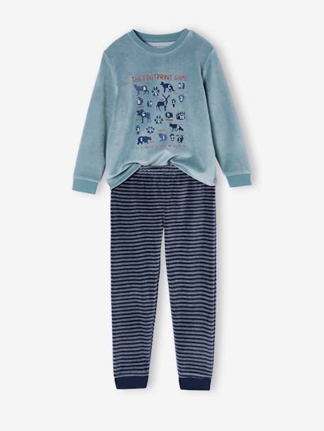 Garçon-Pyjama, surpyjama-Pyjama velours motif ludique imagier animaux garçon