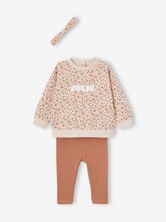 -Ensemble sweat + legging + bandeau personnalisable bébé fille