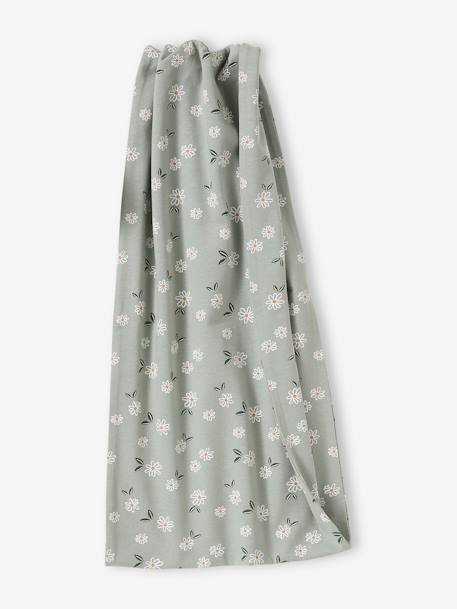 Foulard Carré Imprimé Fleurs Pour Fille VERTBAUDET - Taille 63x63 Cm, écru, Entretien Facile Lavable à 60°C