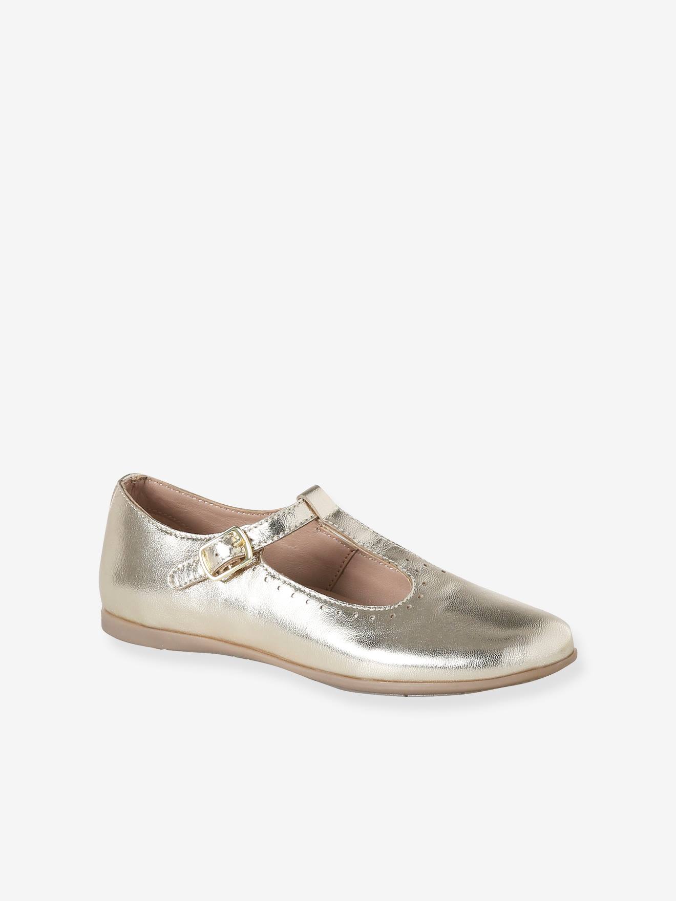 Ballerines plates fille or
