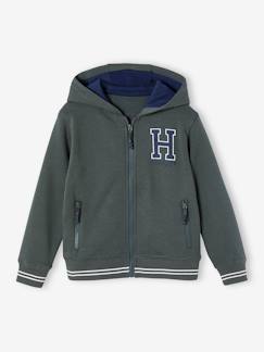 Sweat garçon zippé à capuche sport   - vertbaudet enfant
