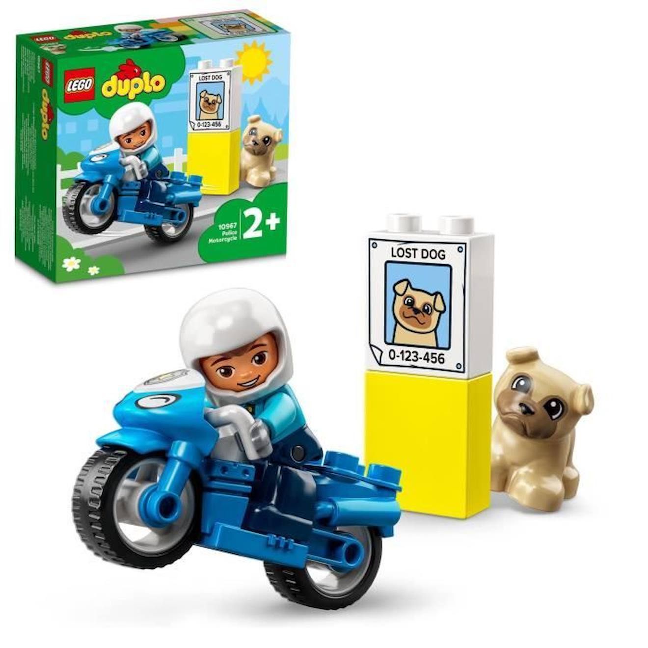 Lego Lego 10967 Duplo La Moto De Police Jouet Pour Les Enfants De 2 Ans Et Plus Developpement De La Motricite Fine Blanc Gift list idea