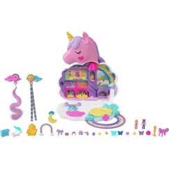 Jouet-Polly Pocket Mini-univers-Salon de coiffure Licorne arc-en-ciel HKV51