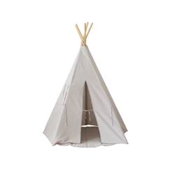 Jouet-Tente Tipi Gris Pigeon Lin Naturel