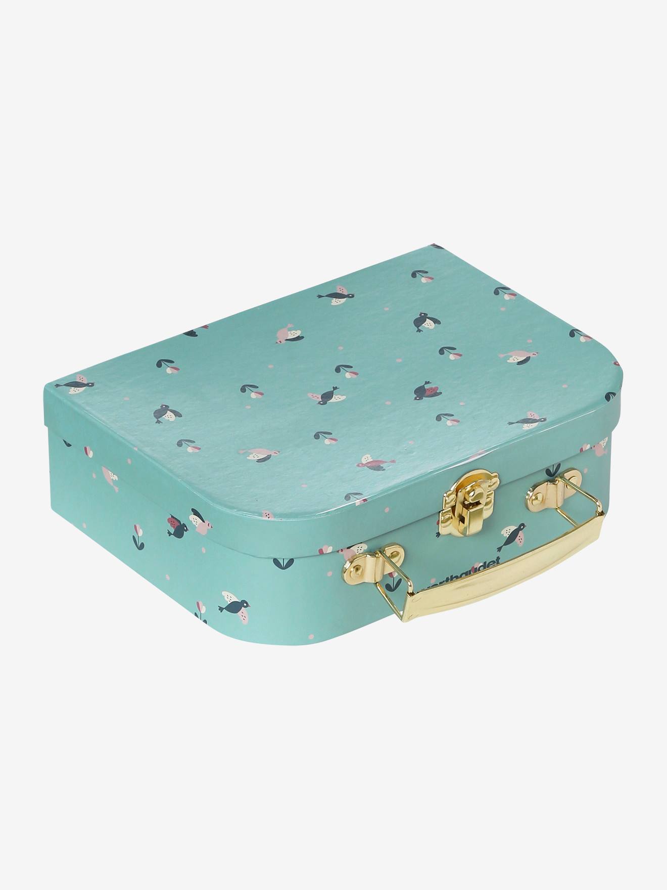 Doudou oiseau bi-matière personnalisable avec mallette rose (Vertbaudet) - Image 2