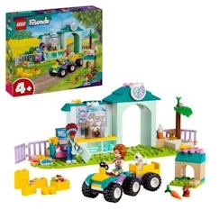 Jouet-LEGO® 42632 Friends La Clinique Vétérinaire des Animaux de la Ferme, Jouet avec 2 Figurines et 3 Animaux, Cadeau Enfants