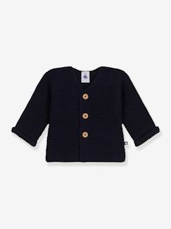 -Cardigan bébé tricot point mousse en coton bio PETIT BATEAU