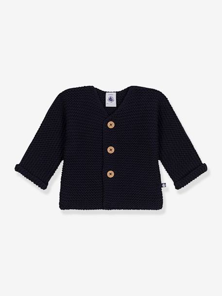 Bébé-Cardigan bébé tricot point mousse en coton bio PETIT BATEAU