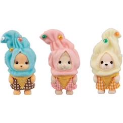 Jouet-Le trio de bébés en costumes de crèmes glacées - SYLVANIAN FAMILIES - 5593