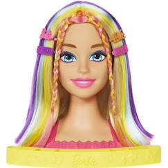 -Barbie®-Ultra Chevelure-Tête à Coiffer blonde mèches arc-en-ciel HMD78