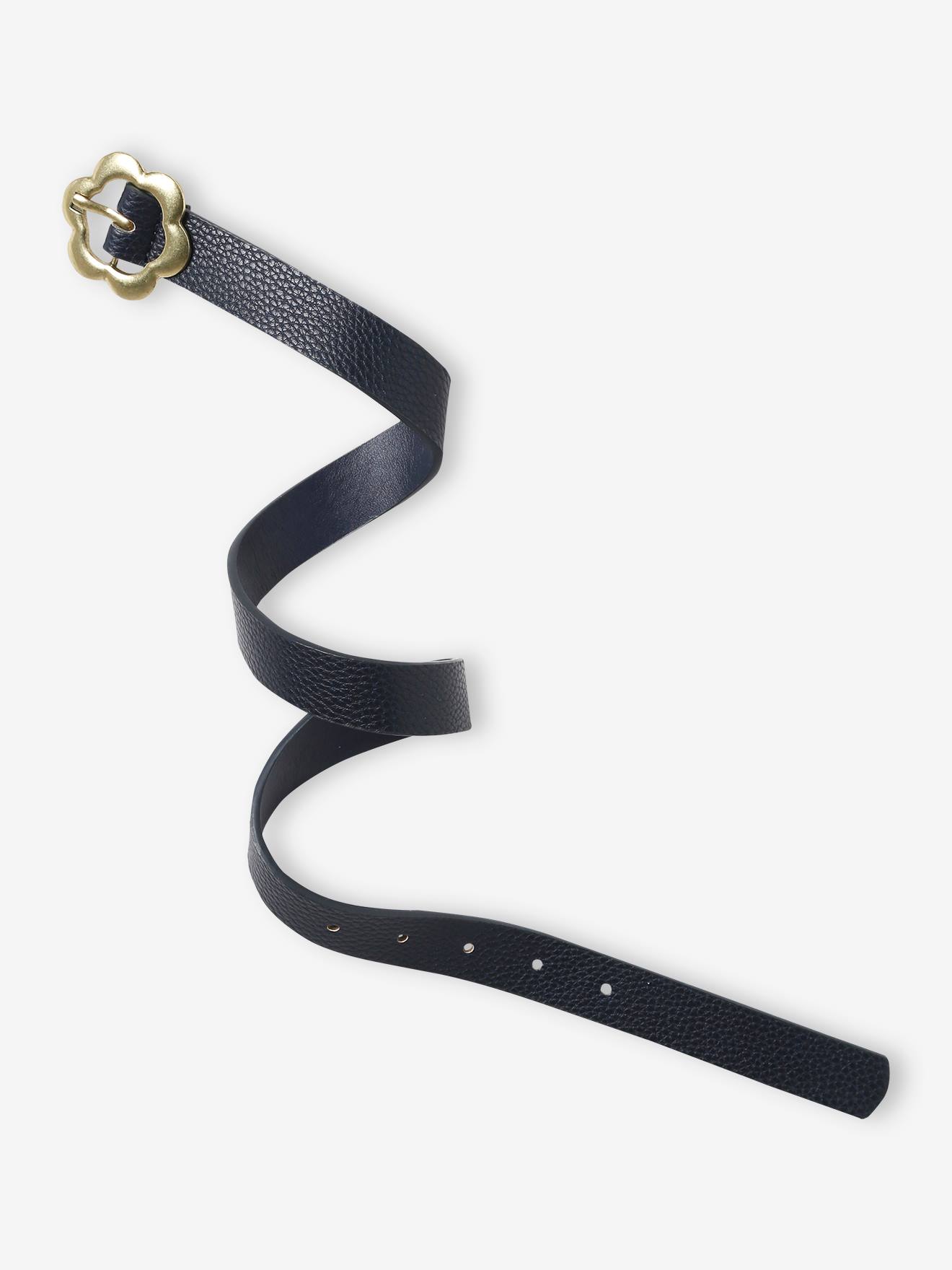 Ceinture dorée fleur fille marine