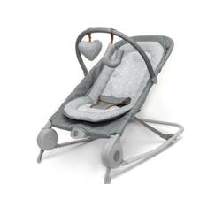 Puériculture-SUMMER INFANT Transat 2en1, transat à bascule, pratique et portable, jouets et vibrations apaisantes, gris heather