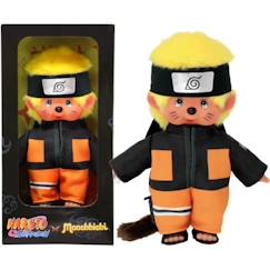 Jouet-Bandai - Monchhichi - Peluche Monchhichi Naruto Shippuden - Peluche toute douce 20 cm pour enfants et adultes - SE241088