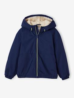 -Coupe-vent garçon doublé sherpa à capuche