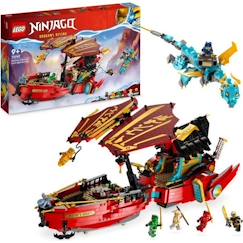 Jouet-LEGO® NINJAGO 71797 Le QG des Ninjas - La Course Contre la Montre, Jouet avec 2 Figurines Dragon