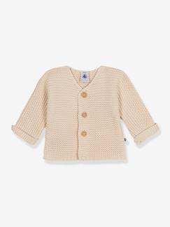 -Cardigan bébé tricot point mousse en coton bio PETIT BATEAU