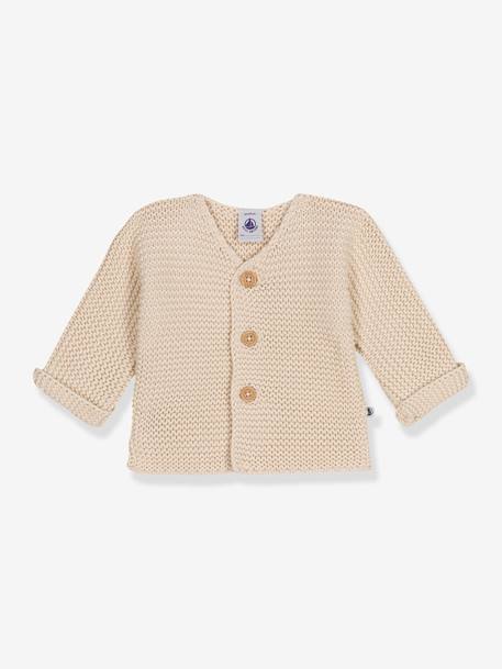 Bébé-Cardigan bébé tricot point mousse en coton bio PETIT BATEAU