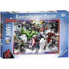 Jouet-Jeux éducatifs-Puzzles-Puzzle 100 p XXL - RAVENSBURGER - Les plus grands héros / Marvel Avengers - Pièces XXL - Mixte - 6 ans et plus