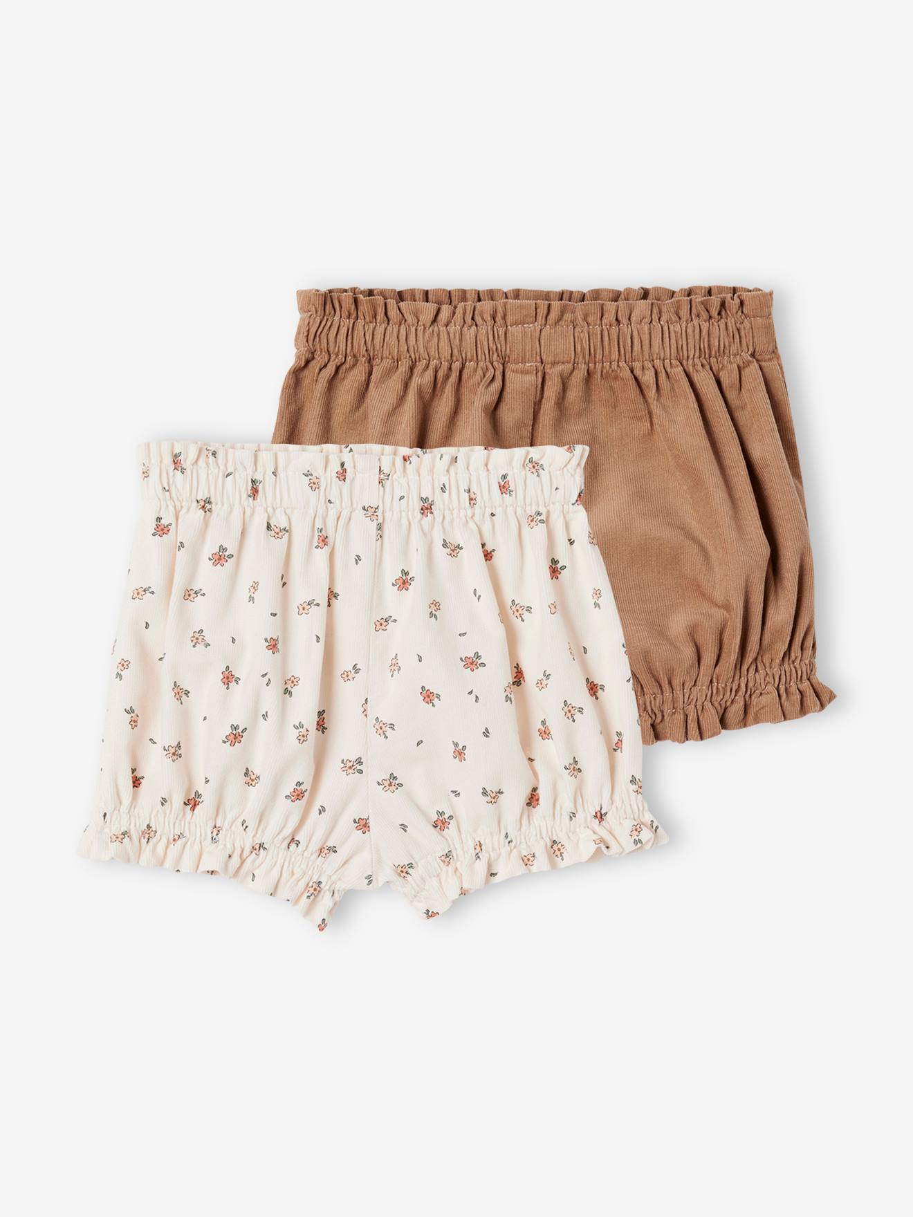 Lot 2 Shorts Velours cappuccino