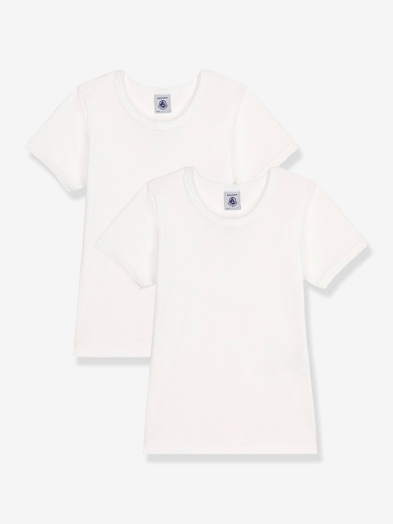 Lot 2 t-shirts manches courtes blanc